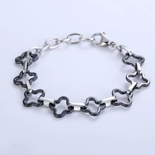 LOSTSOUL Ins модный фарфор Сливы Полые нержавеющая сталь Iady белый Интеллектуальный элегантный браслет Богемия