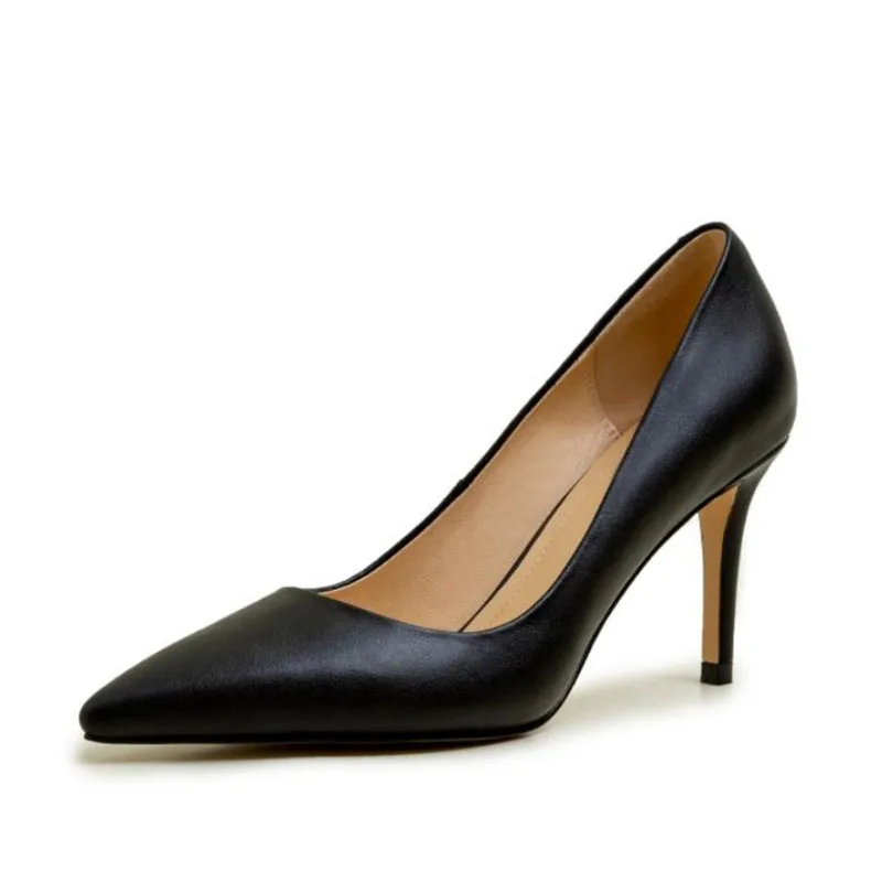 RIZABINA/пикантные женские туфли-лодочки; модные туфли с острым носком на высоком тонком каблуке; женская обувь из натуральной кожи для свиданий; Размеры 33-40