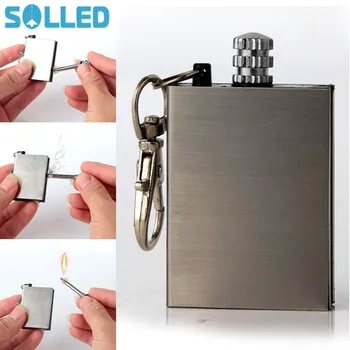 

1pcs Steel Fire Starter Flint Match Lighter Keychain Camping Emergency Survival Gear
