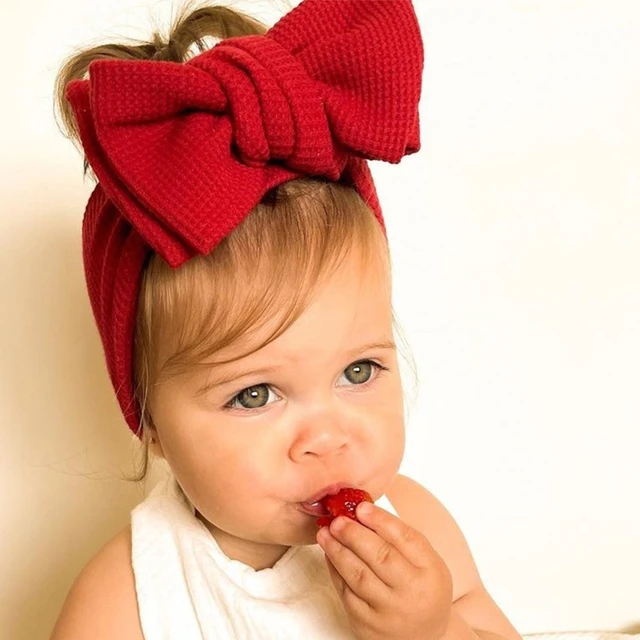 Diadema bebé niño arco sombreros Bowknot grande turbante para niños  elástico bandas para el cabello niña