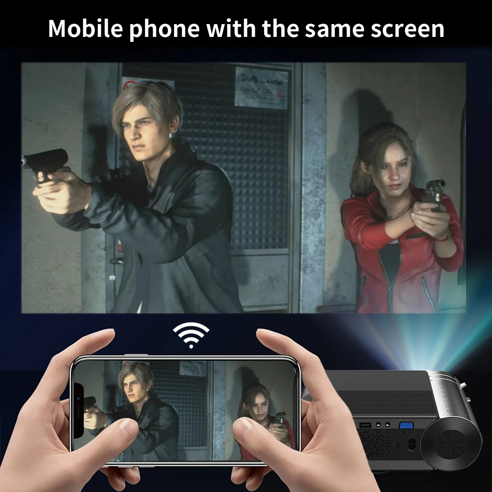 Цена CRENOVA 2019 новейший HD 720P светодиодный проектор для 1080P беспроводной WiFi мультиэкранный видео проектор 3D HDMI VGA AV проектор