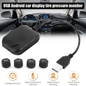 

Vehemo 4 External Sensor Tpms Usb Car TPMS Alarm Car Multi Media Tpms for Anti-Explosion Tire Pressure Digital for Sensors