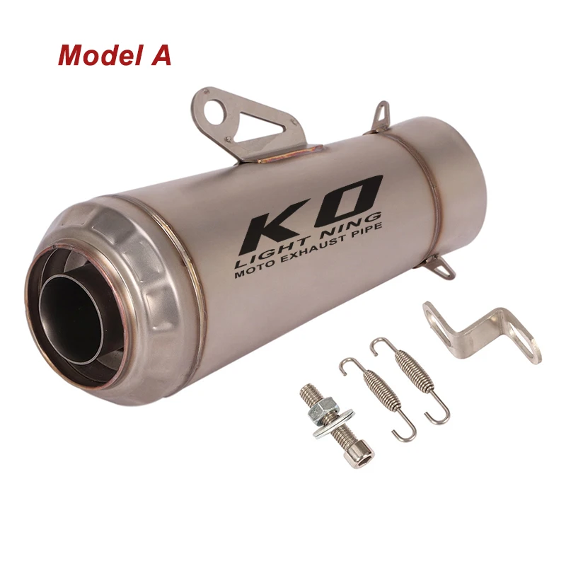 60mm Motorcycle Universal Exhaust Tail Tips Muffler Vent Pipe Short for Dirt Bike ATV Stainless Steel - Image 2