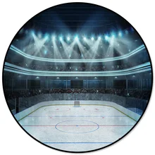 Круглый ковер для хоккея Арена, ковры для декора гостиной, коврики для детской комнаты, коврики для спальни, современные коврики