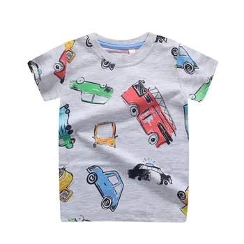 

2020 Summer Children T-shirt Car Printed BOY'S Crew Neck T Base Shirt