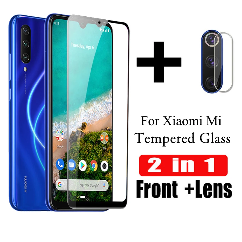

2 in 1 Tempered Glass for Xiaomi Mi A3 Screen Protector Protective Glass for Mi A2 Lite A3 Lite Glas Camera Lens Film miA2lite