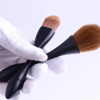 

Hot 5Pcs/set Synthetic Makeup Brushes Plastic Smooth Handle with Support Stand for Foundation Powder Eyeshadow CNT 66