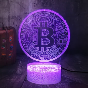 

Game Bitcoin 3D LED Visual Night Lights for Kids USB Table Lamp Baby Sleeping Night light Birthday Christmas lamp Home Decor