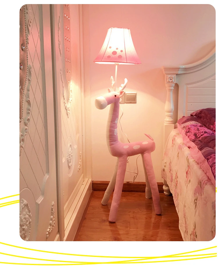 Мультяшная настольная лампа, оригинальная, милая, для детской комнаты, спальни, лампа принцессы, торшер, животное, моделирование, декоративный светильник, торшеры