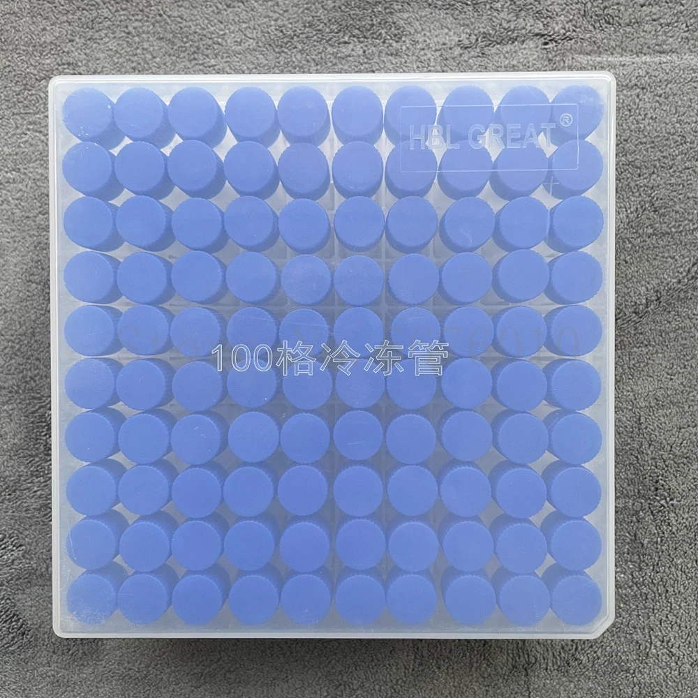 100pcs 1.8ml plastic freezing tube + one piece 100 vents plastic Freezing tube storage box for experiment
