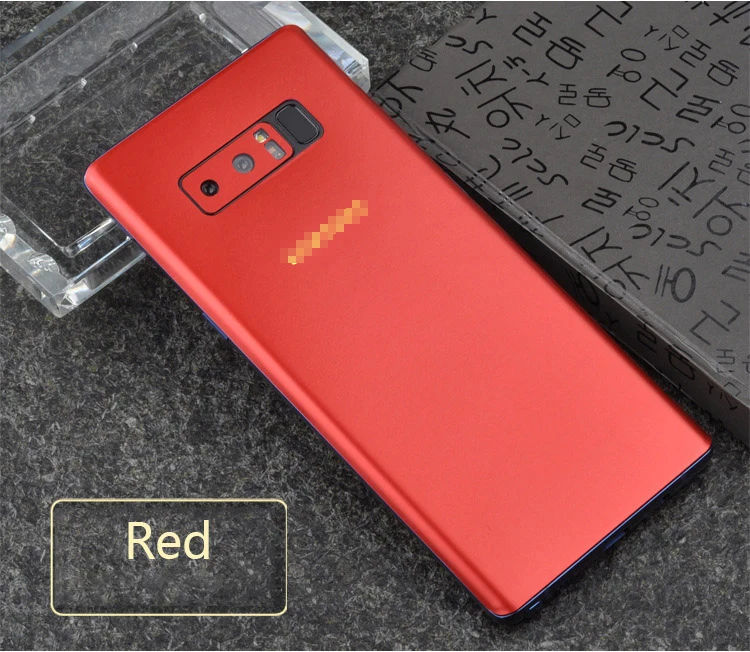 red Новая кожа Наклейка для samsung Note8 9 полное тело цветной Стикер Обертывание кожи чехол для samsung S10 S8 S9 Plus ледяная Пленка чехол - Цвет: red
