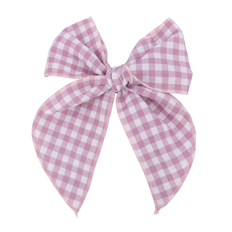 Fable Bow Hair Clips Baby Girls Women Linen Hemmed Hair Bow Clips Cotton Large Tails Hair Bows Accessories Hairgrips ergo baby accessories