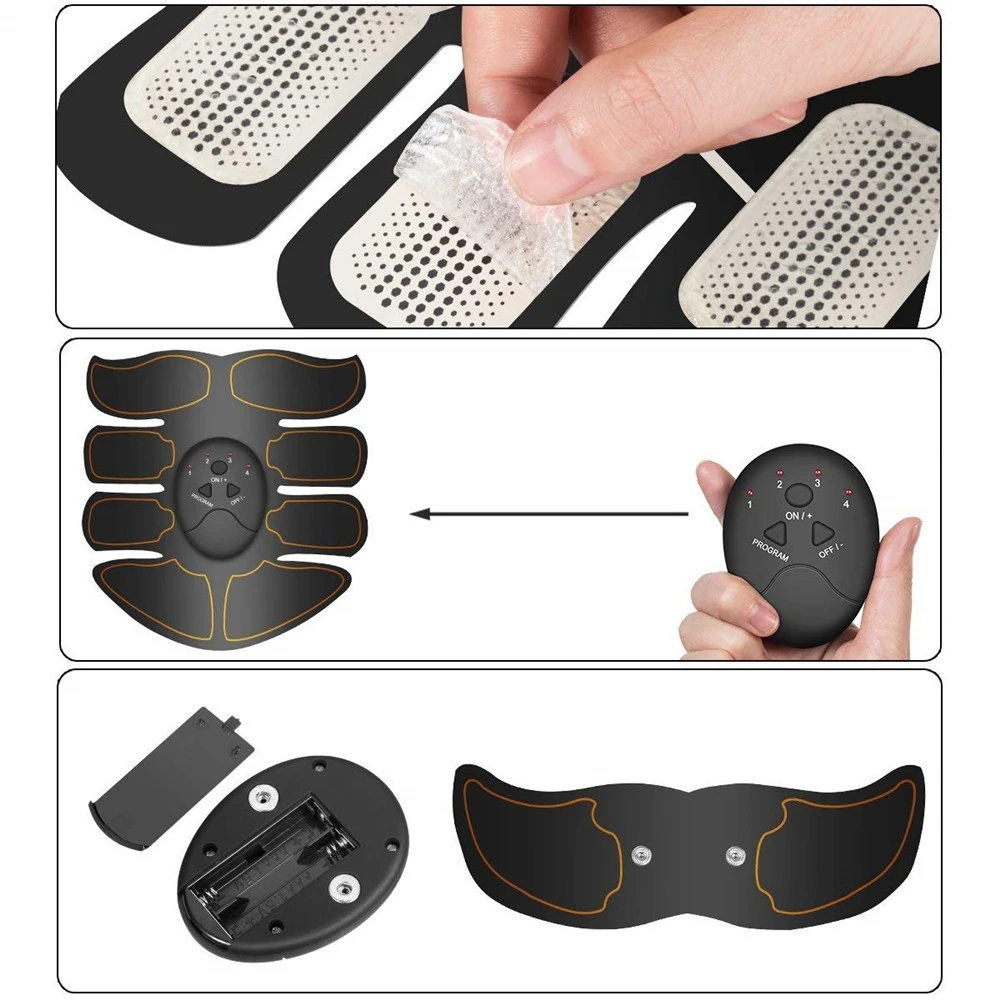 Electric Abdominal Muscle Trainer Fitness Fitness Gym Exercise Equipment Body Slimming Training Fat Burning Muscle Stimulator