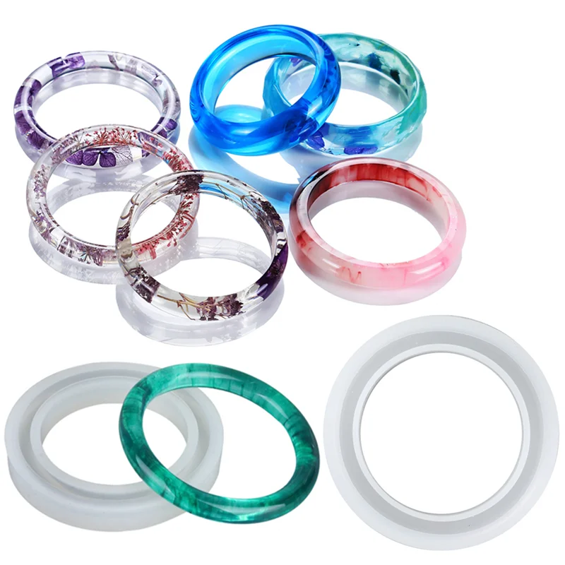 Curved Ring Making Mould Silicone Transparent DIY Craft Jewellery Mold Tool Gift 