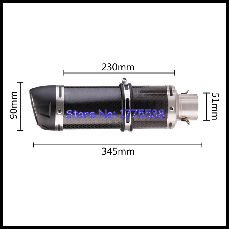 For KTM 250 390 Adventure 2020-2023 Motorcycle Exhaust Mid Link Pipe Titanium Alloy Connect Pipe Carbon Muffler for KTM 390 ADV - Image 2