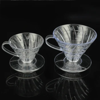 

Heat-Resistant Resin Reusable V60 Coffee Filter 2/4 Cups Coffee Dripper Glass Drip Filter Funnel Coffee Accessories Barista Tool