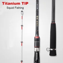 Seekbass Cuttlefish Fishing Rod Titanium Tip Super Light Saltwater Squid Boat Rod Sensitive Jigging 2.1 2.4m Max 120g
