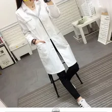 Скрабы медицинские униформы для женщин Корейская версия белые пальто для докторов и медсестер салон красоты аптека униформа