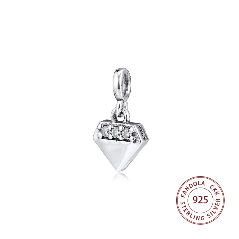 ME серия подходит для DIY браслета Argent 925 пробы Серебряный мой яркий бриллиант Висячие Подвески бусины для изготовления ювелирных изделий perles