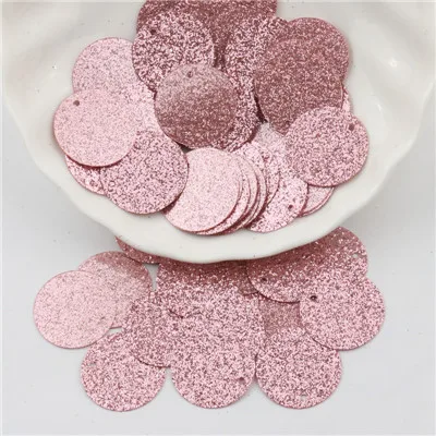 Flat Round Sequins Loose Paillettes 20mm Sewing Cloth Wedding Home Decoration Sequin For Crafts Lentejuelas Costura 20g - Цвет: pink 20g