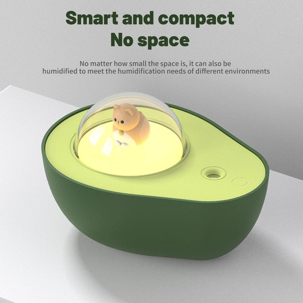 Avocado Aroma Diffuser 1200Mah Battery Usb Powered Air Humidifier with Ambient Lighting Desktop Decoration Children's Gift