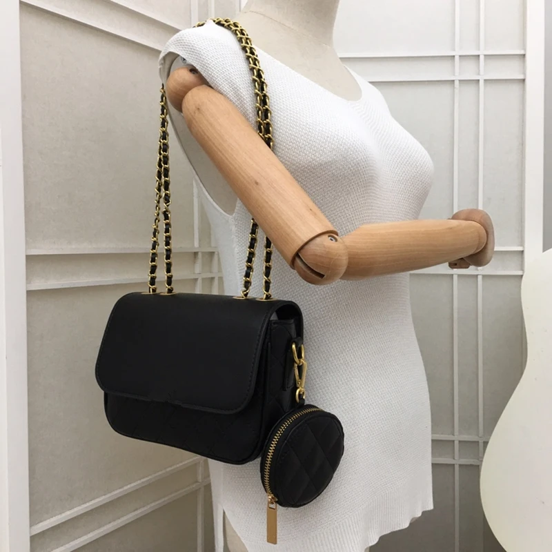 Сумка на плечо для женщин Два в одном, прошитая черная сетчатая женская брендовая сумка, модные дизайнерские сумки для девушек, сумка через плечо