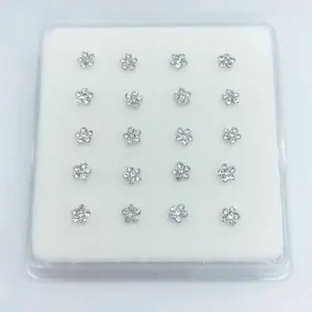 

20pcs/lot 925 sterling silver Flower Nose ring and girls earrings nose stud Sexy Lady Piercing Body jewelry