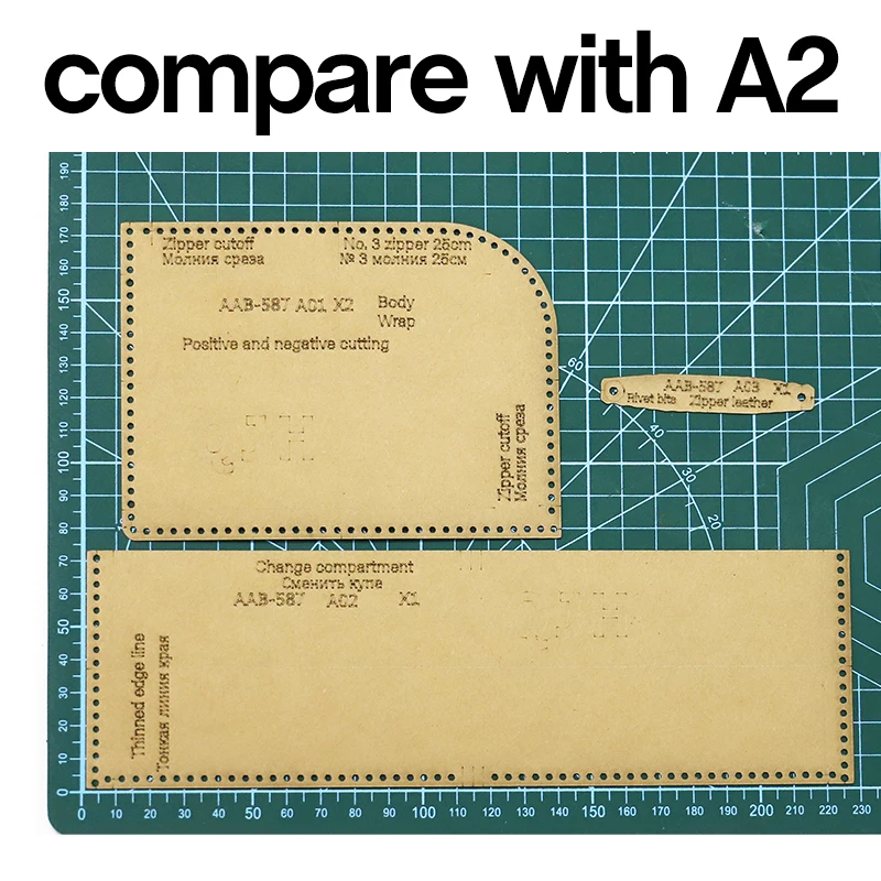 1Set DIY Kraft Paper Template Fashion Retro Coin Purse Wallet Leather Craft Pattern DIY Stencil Sewing Pattern 13cm*10.5cm