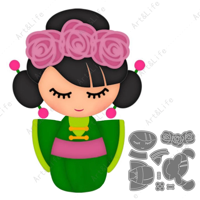 

Японская девушка Новая Металлическая резка штампы ремесла трафареты для скрапбукинга альбома бумаги тиснения высечка Нож Форма лезвие перфоратор