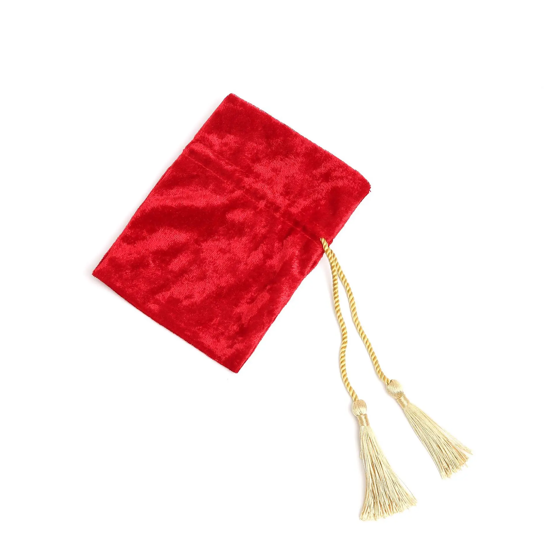 Red and gold tassel Роскошные 10 шт./партия бархатные мешочки с кисточками для Вельветовая сумка для драгоценностей упаковка ювелирных изделий на шнурке рождественские сумочки для упаковки подарков и мешков - Цвет: Red and gold tassel