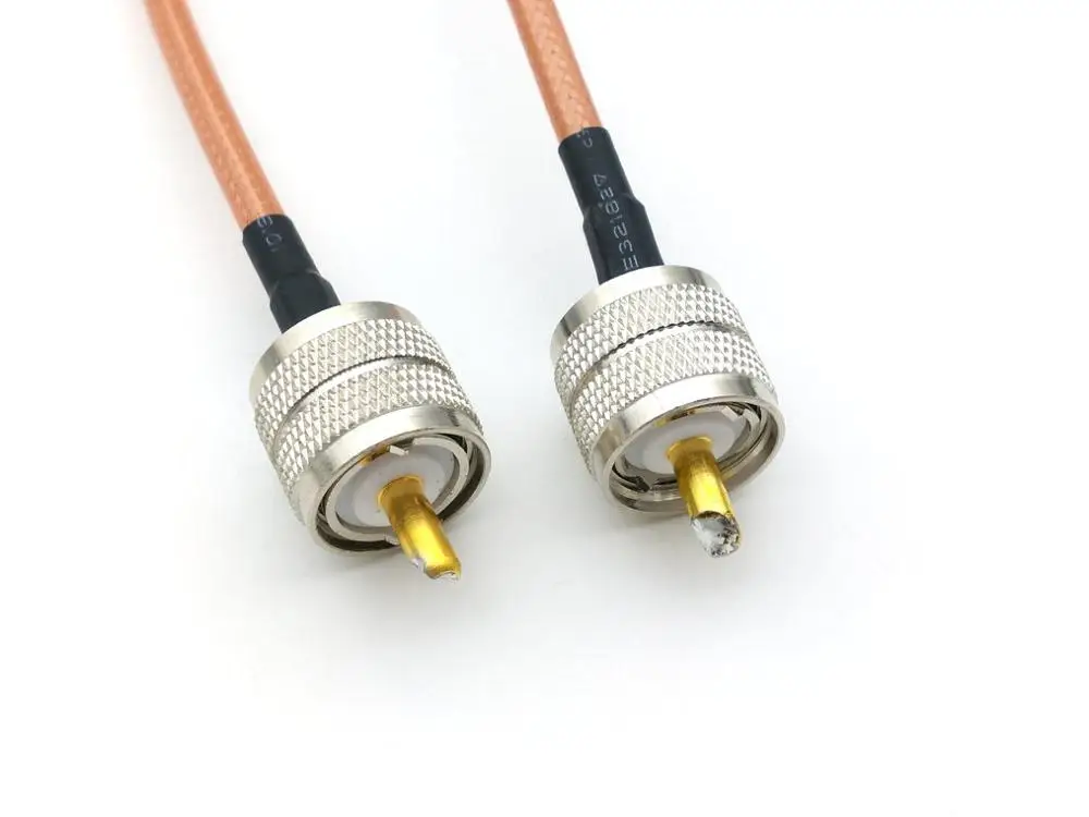 10 шт. УВЧ штекер PL259 разъем отрезок кабель RG142|uhf pl259|uhf pluguhf cable |