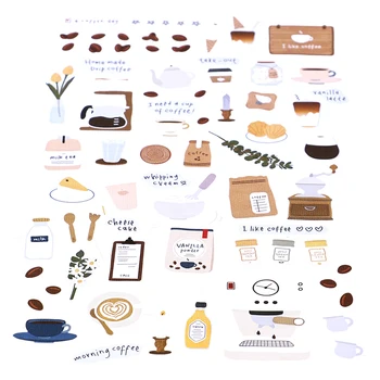 

I Like Coffee Bullet Journal Sticker Scrapbook Decoration PVC Stationery DIY Stickers School Office Supply