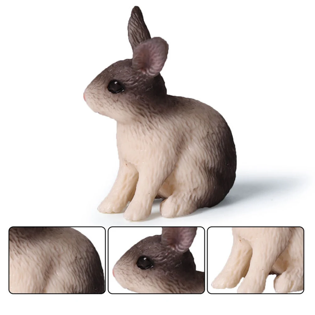 Имитация кролик, заяц модель животного домашнее украшение обучающая детская игрушка подарок новые украшения сада аксессуары