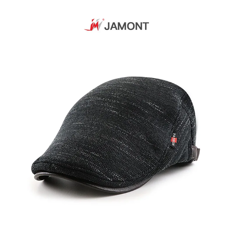 

Wool Cap Autumn & Winter Men's Women's Brim Hat Knitted plus Velvet Polar Fleece Contrast Color Warm Middle-aged Hat New Style