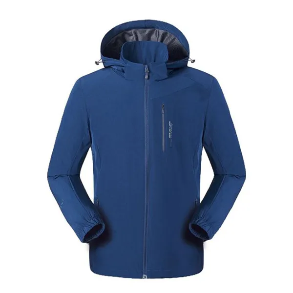 Женская куртка, зимняя верхняя одежда, куртки, пальто, ветрозащитная куртка для пешего туризма, скалолазания, съемная Женская куртка с капюшоном, спортивные куртки S657 - Цвет: men blue