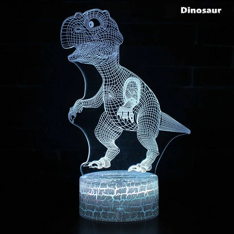 RGB 16 цветов 3D Динозавр светодиодный светильник сенсорное управление ночные светильники с пультом дистанционного управления для спальни Настольный Декор праздничные подарки на Рождество - Цвет абажура: Type 10