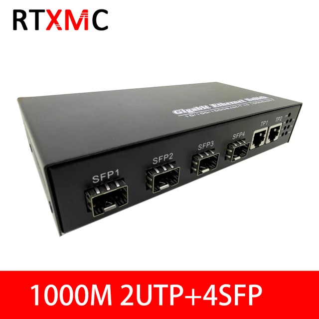 4GF2GE Gigabit switch Fiber 4*1.25G SFP Fiber Port &2