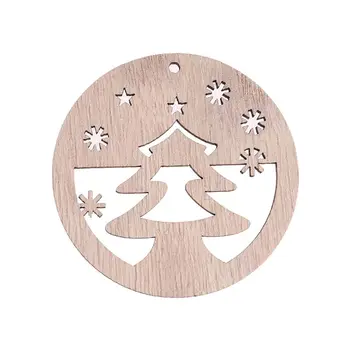 

4pcs/set Wooden Christmas Tree Ornaments Santa Claus Angel Elk Hanging Pendants