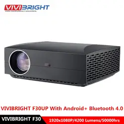VIVIBRIGHT F30 ЖК-дисплей проектор FHD 1920x1080 P 4200 люмен 50000hrs Срок службы лампы домашний кинотеатр для Офис