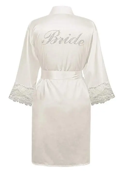 Sexy Lingerie Transparan Summer Sexy Women's Ladies Bride Robes Kimono Robe Satin Silk Lace Night Wear Gown Sleepwear