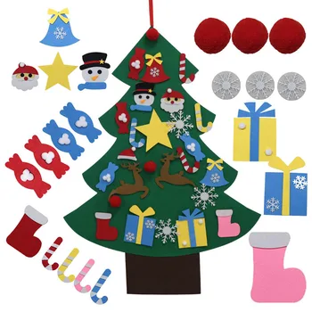 

Kids Felt Christmas Tree DIY Xmas Gifts for Wall Hanging Decorations