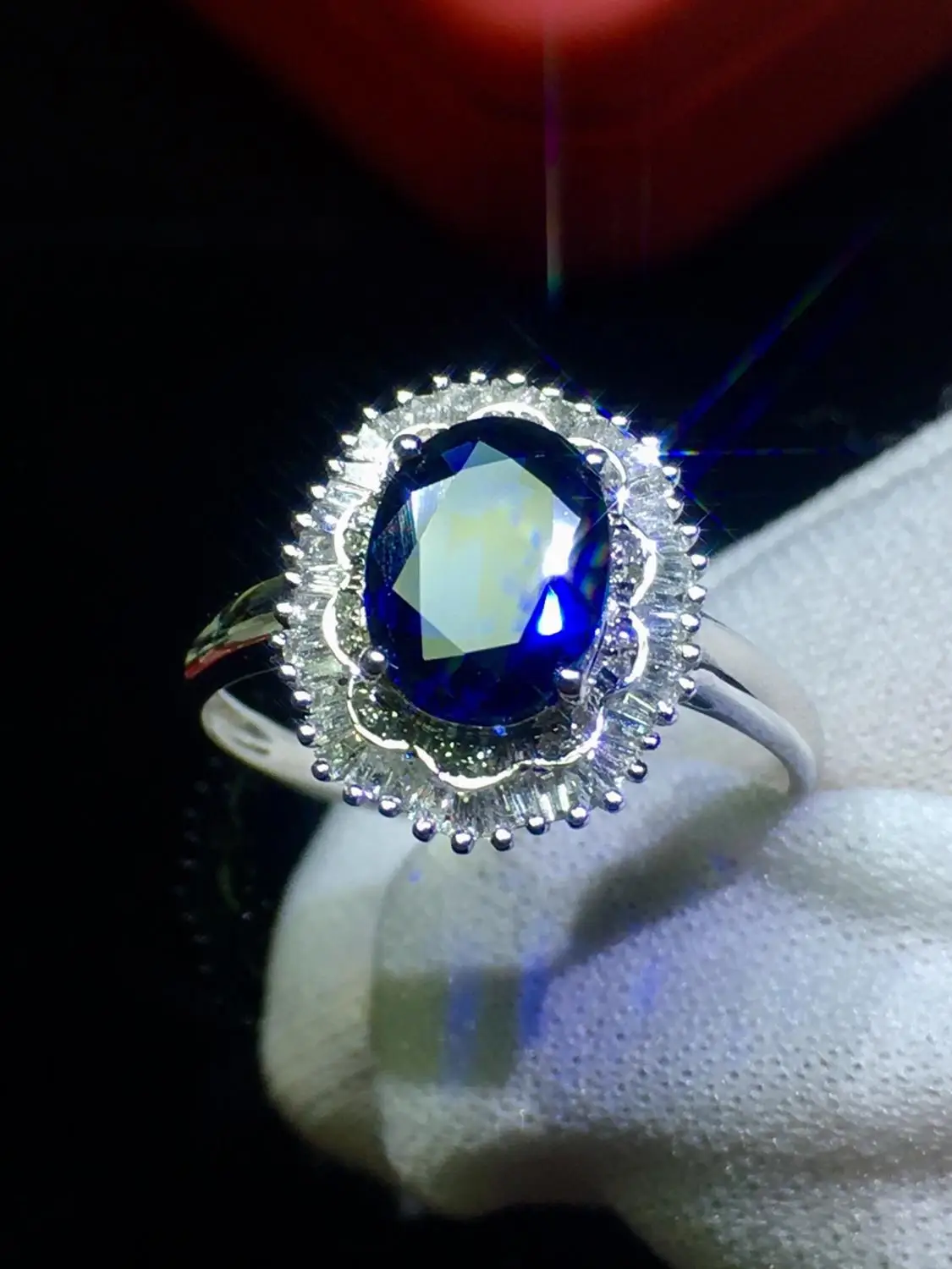 Настоящие хорошие драгоценности 18 к белое золото 100% натуральный 1.25ct драгоценный