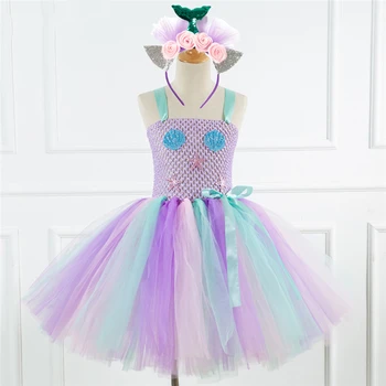 

Girls Mermaid Costume Cosplay Dress Children Halloween Costume For Kids