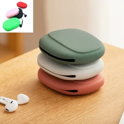 Boîte de rangement portable en silicone pour casque,porte monnaie pour câble de donnée de téléphone simple, sac d'organisation 