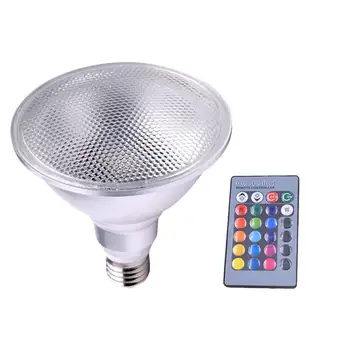 

LED Flood Light Projection PAR38 Waterproof LED Flood Light Spotlight Outdoor 24 Button Remote Control Garden Colorful Lamp