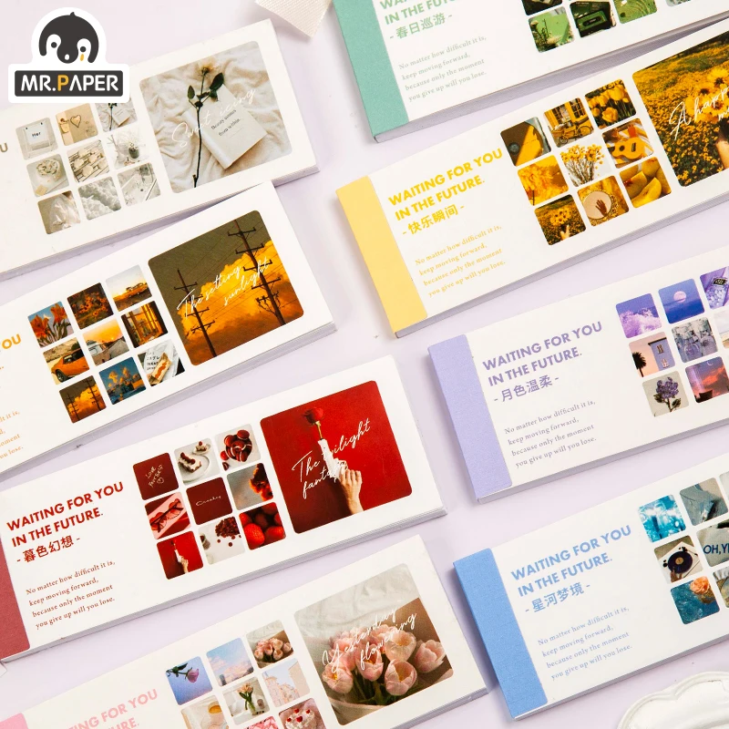 Mr.Paper 8 Designsins Wind Is Waiting For You In The Future Series Three Grid Strip Ins Sticker Book Creative Stationery | Канцтовары