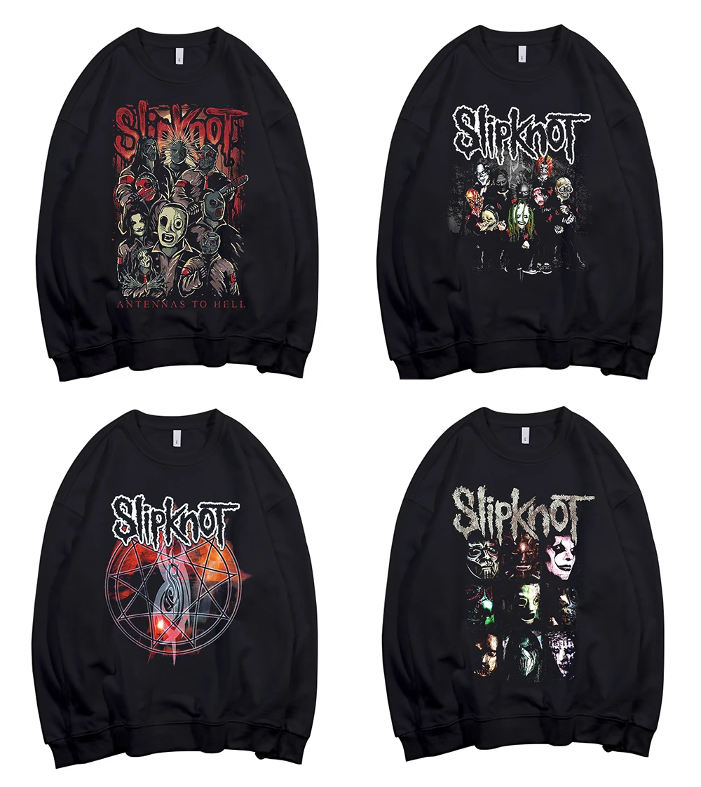 Todhoof Slipknot тяжелый металлический ремешок унисекс вырез лодочкой хлопковая толстовка Азиатский размер