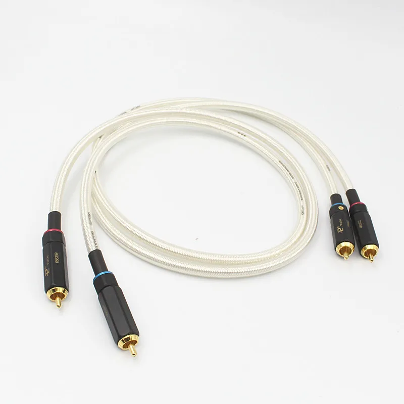 Qed Signature Silver Platedr Interconnect Cable High-Rformance Premium Hi-Fi Audio 2Rca A 2Rca Cavo Di Interconnessione
