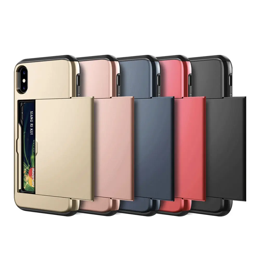 Бизнес чехол для мобильного телефона iPhone X XS Max XR 11 12 слайд Броня Чехол портмоне с