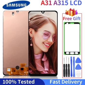 

100% Original Super Amoled LCD For Samsung Galaxy A31 A315 LCD Display A315F Touch Screen Digitizer Assembly With Free Gift